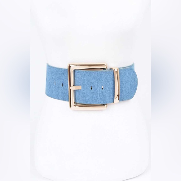 Denim Elastic Waist Statement Belt - Picture 1 of 5